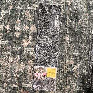 Black & Grey Cheetah Floral Wrapping Paper